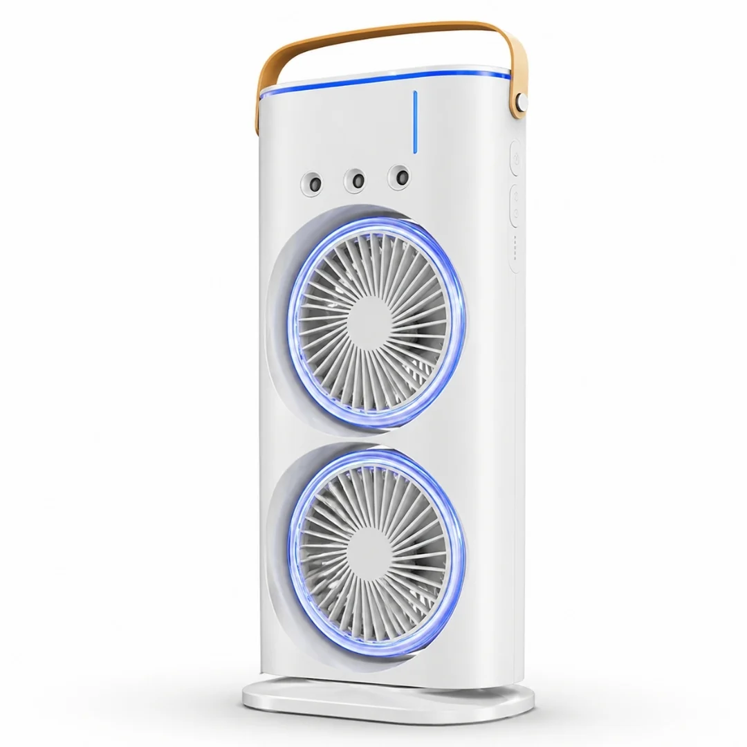 16" Double-Ended Water Mist Fan with Dual Cooling, 90° Rotat