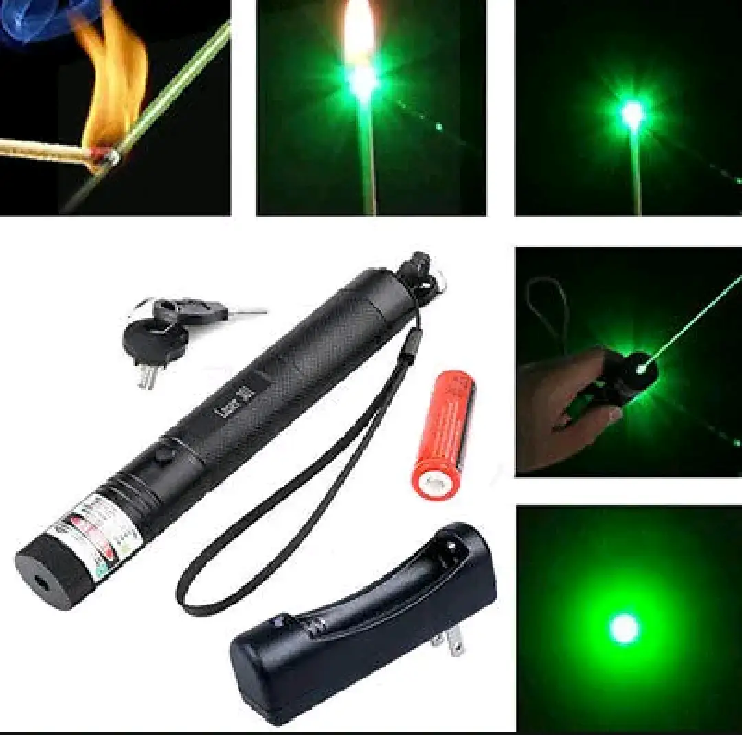 green laser light best quality with chargeable battery charger and metal body 8km range