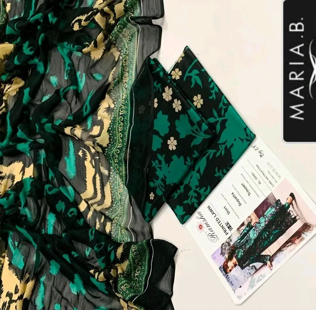 •  Shirt Fabric: Lawn•  Pattern: Printed•  Shirt Front Pattern: Printed•  Trouser Fabric: Lawn•