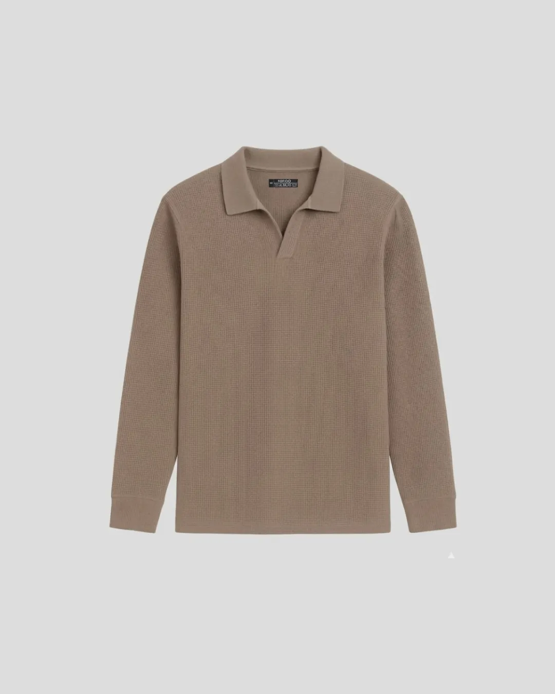 ESSENTIAL KNIT POLO | GREY BROWNG