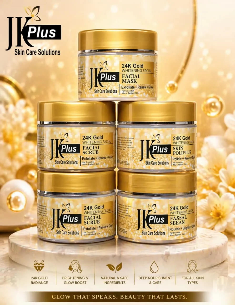 JK Gold Whitening Facial Set