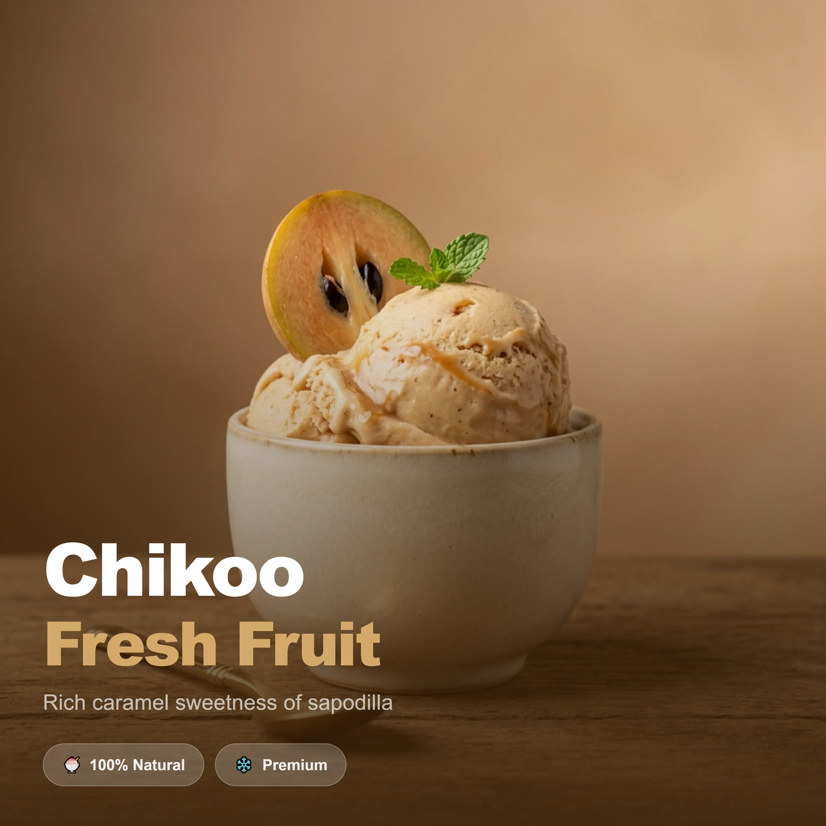 Creamy Chikoo Fresh Fruit