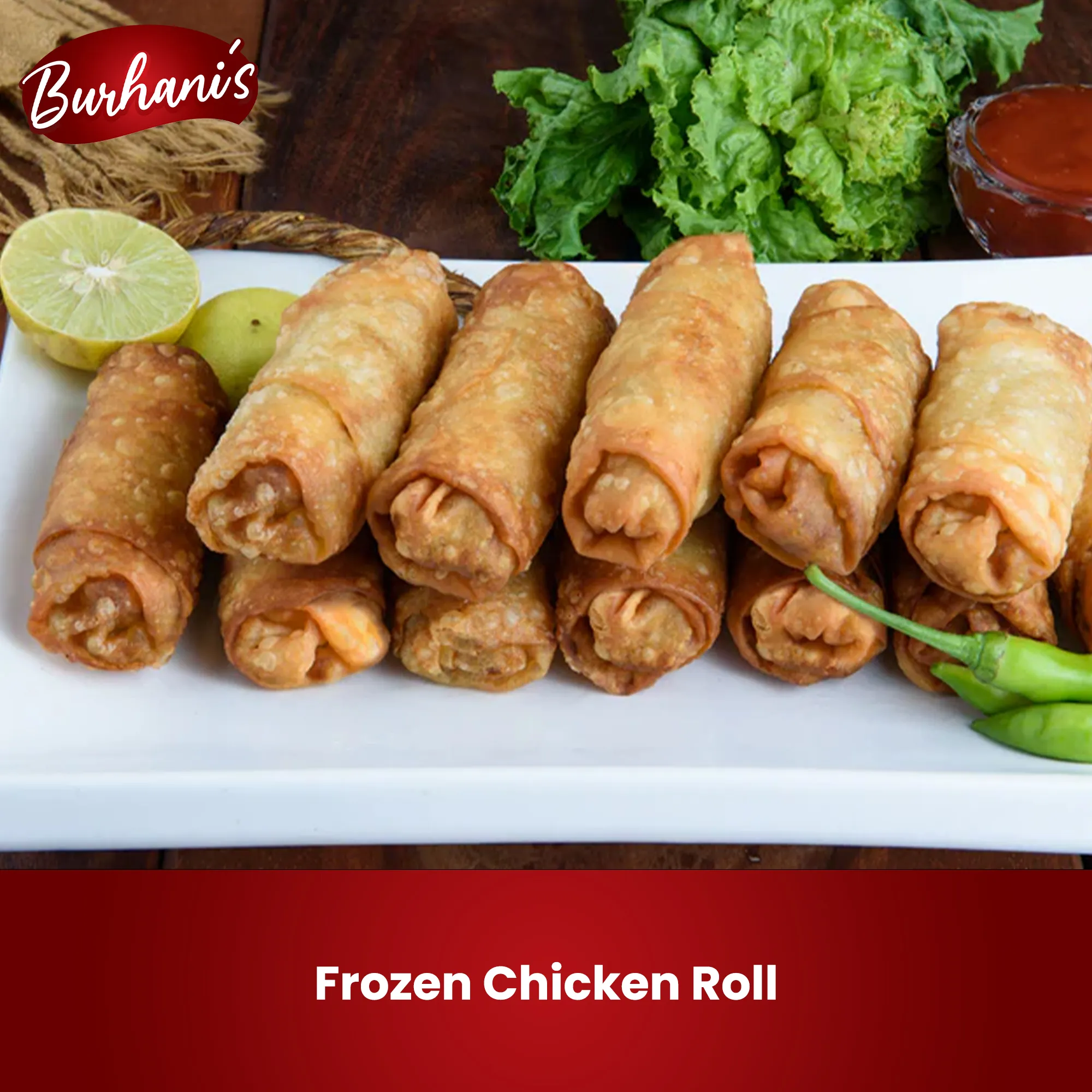 Frozen chicken roll