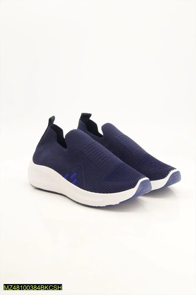 Men Slip-On Sports Shoes Blue Cushioned Sole