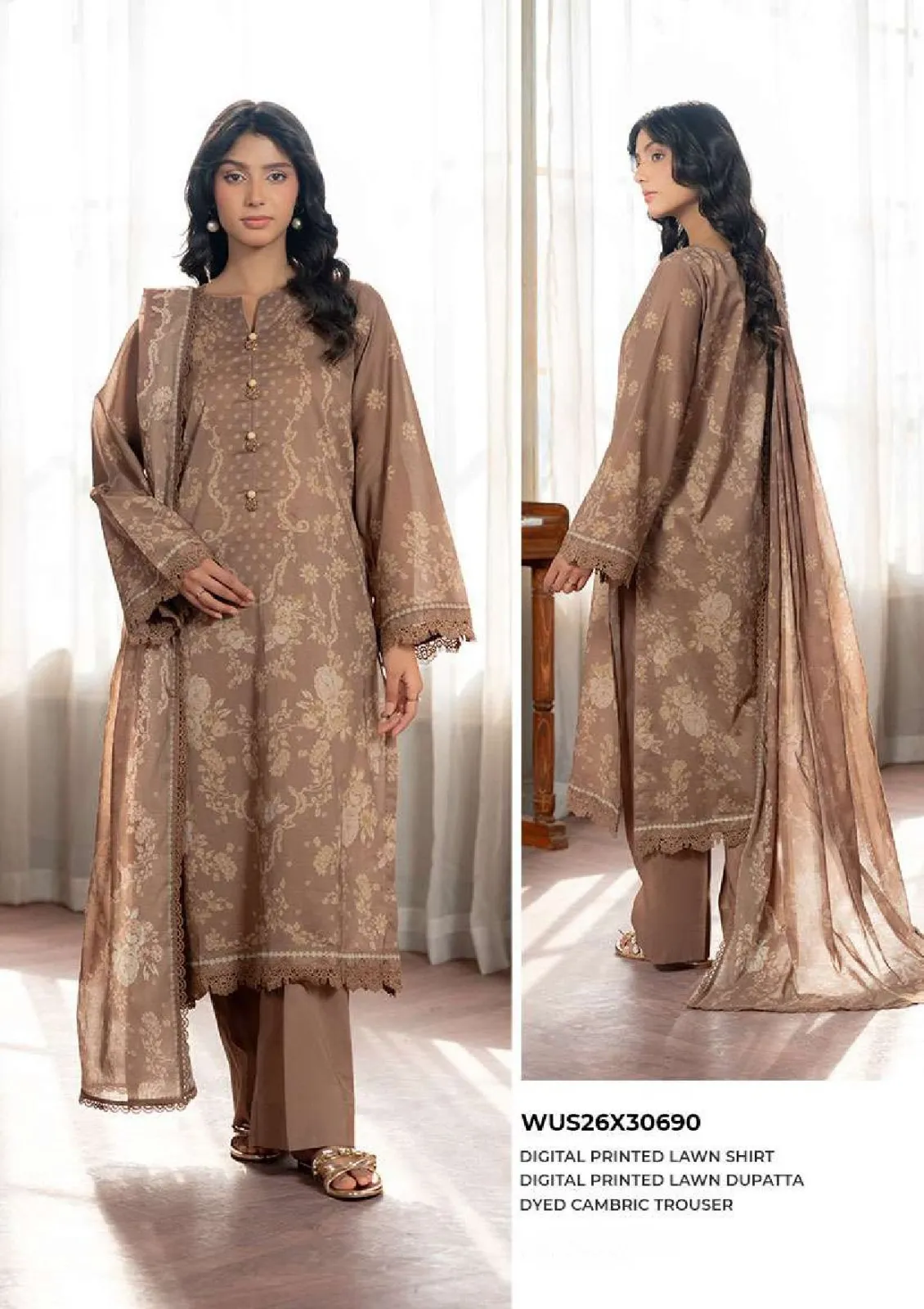 Zellbury Printed Outlet Stock Lawn 3PC Unstitched Collection