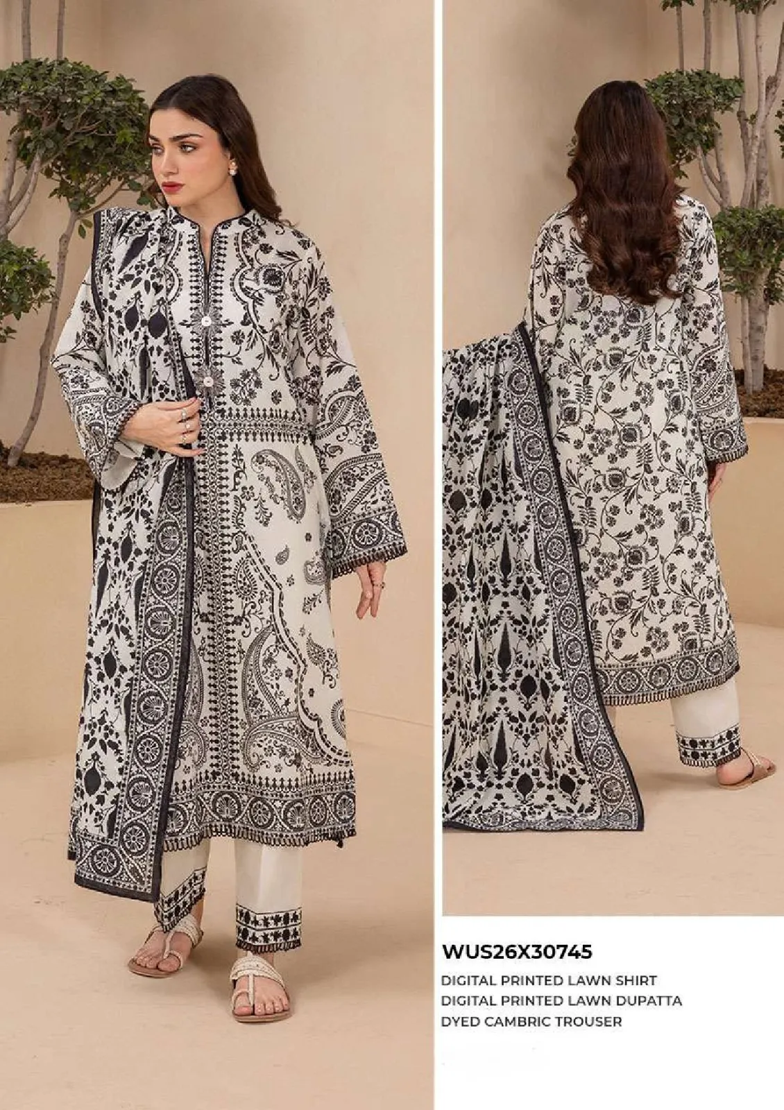 Zellbury Printed Outlet Stock Lawn 3PC Unstitched