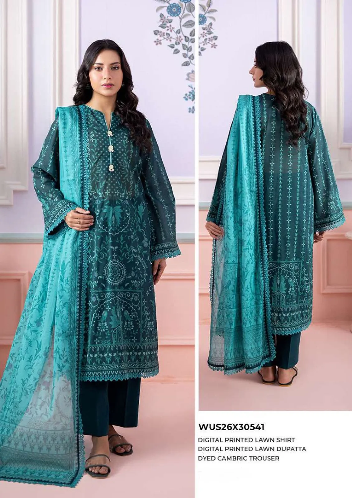 Zellbury Printed Outlet Stock Lawn 3PC Unstitched Collection