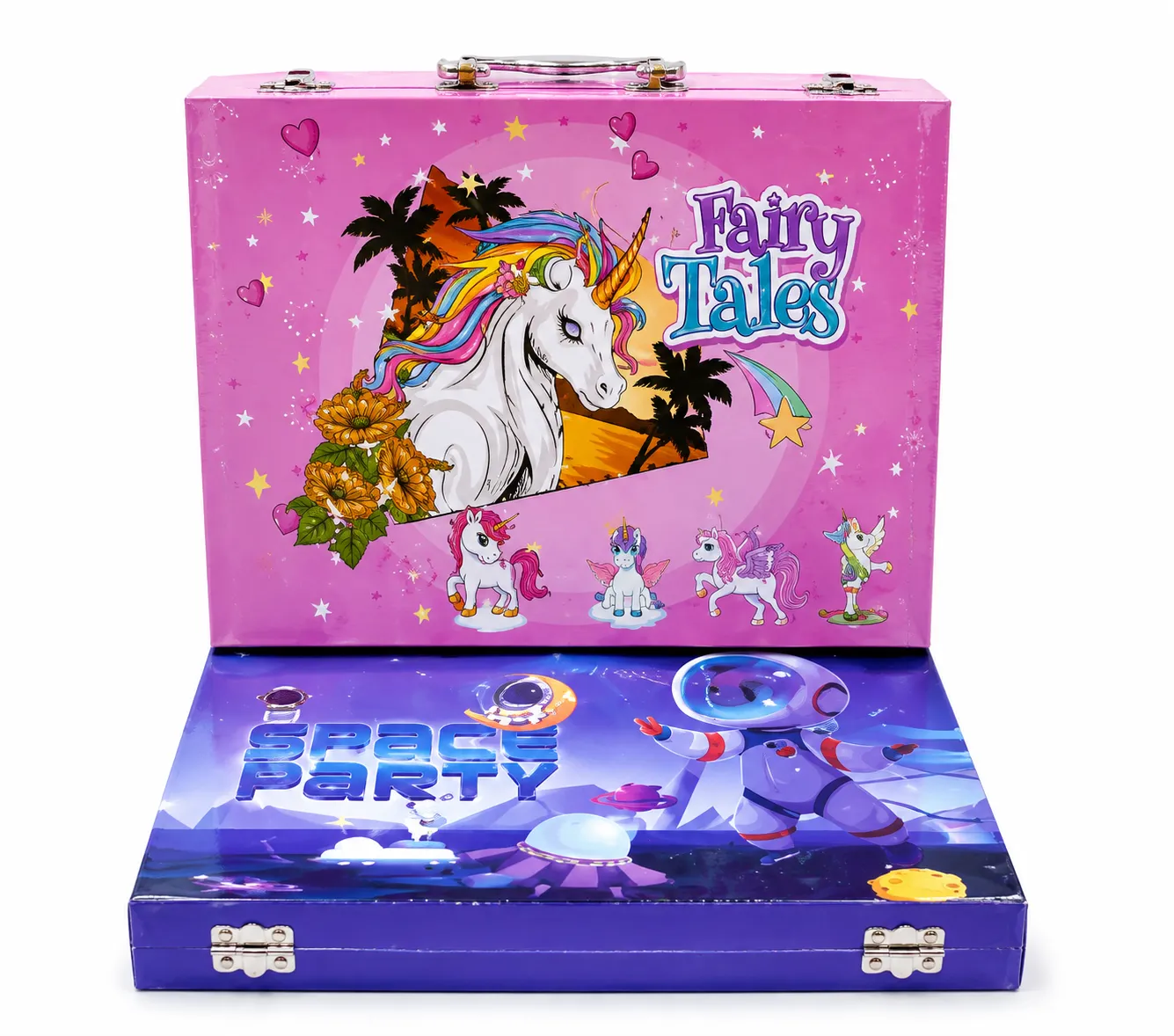 Deluxe 100+ Pcs Art Set in Suitcase Fairy Tales Coloring it