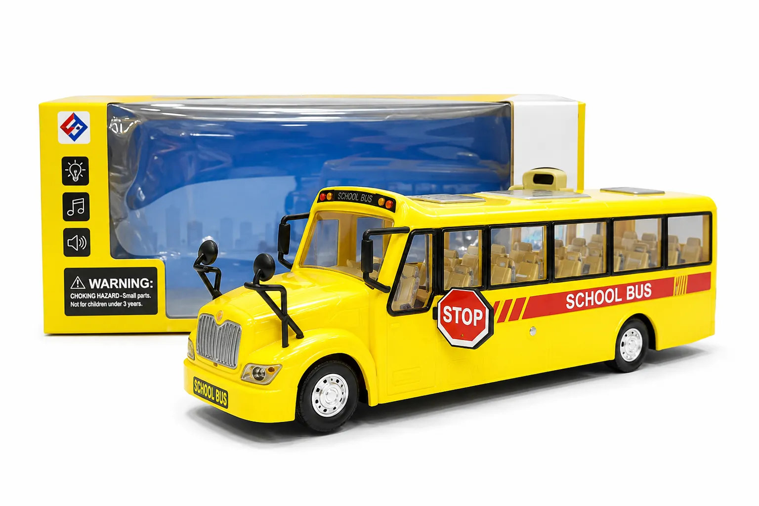 Big Yellow School Bus Toy with Lights, Music & Sounds