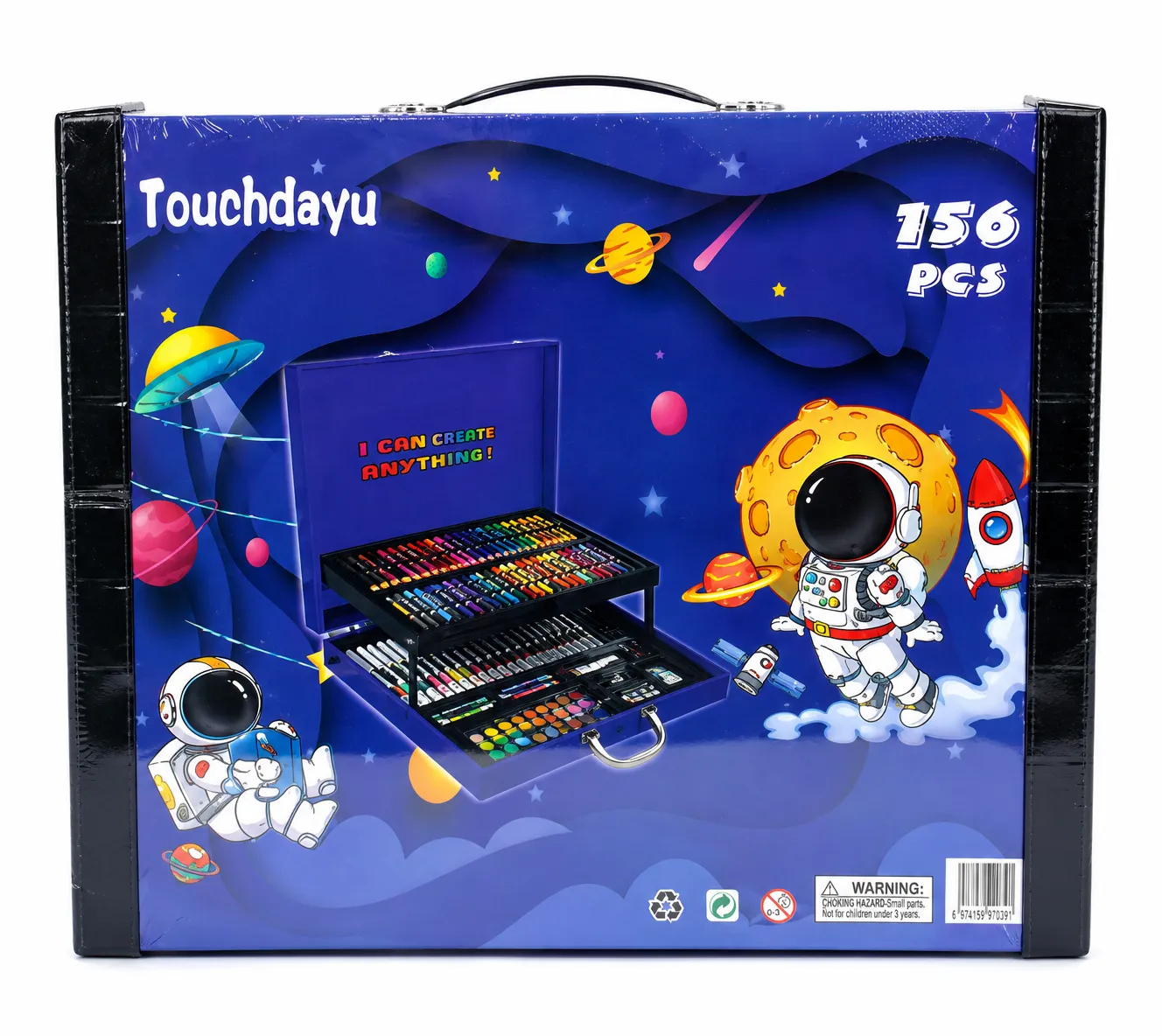 156 Pcs Deluxe Space Art Set for Kids – Astronaut Artist Kit