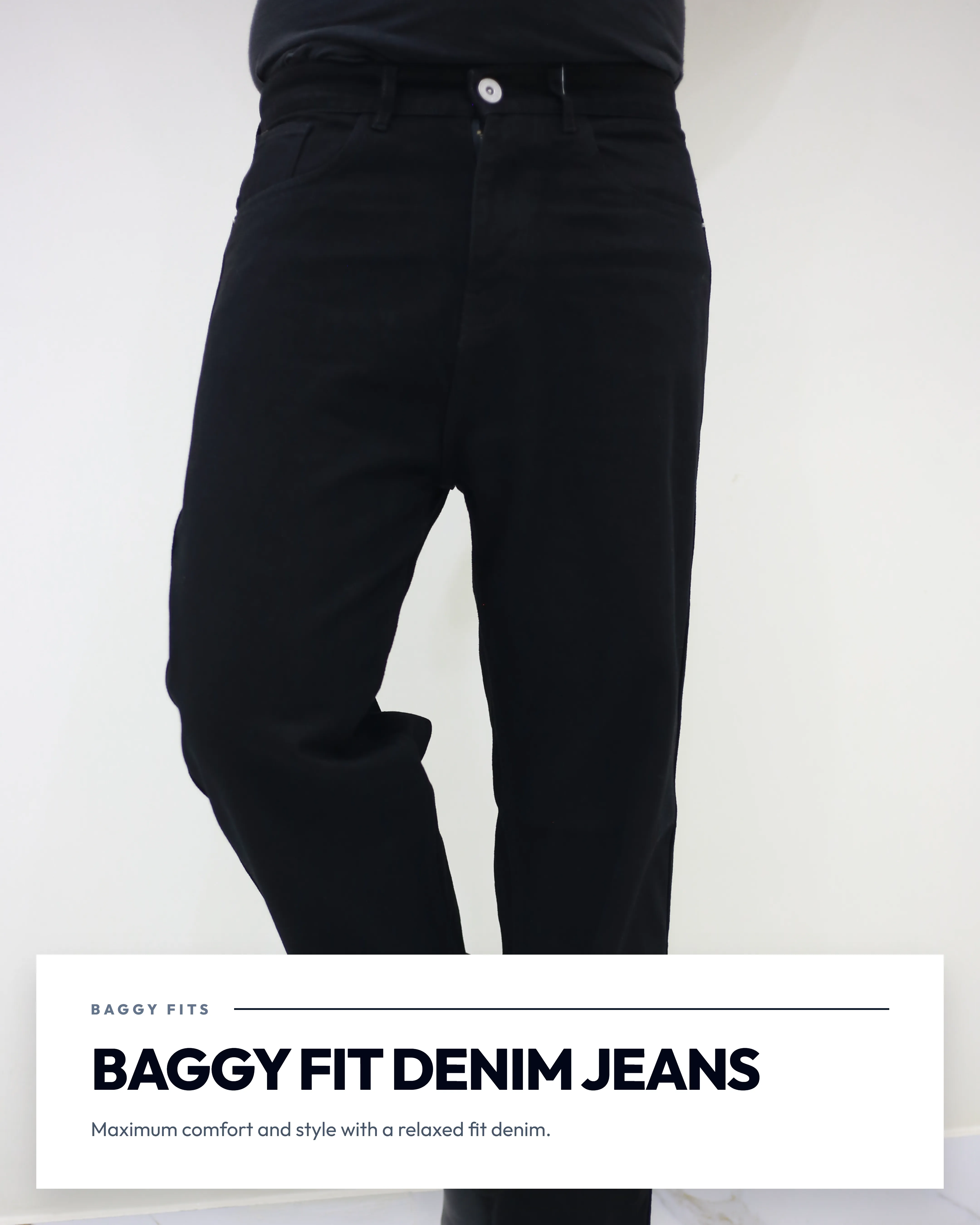 BAGGY FIT DENIM JEANS.