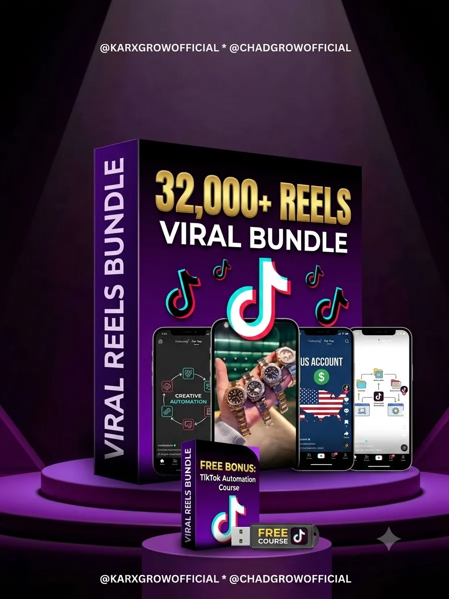 320000 REEL BUNDLE+FREE USA TIKTOK ACOUNT
