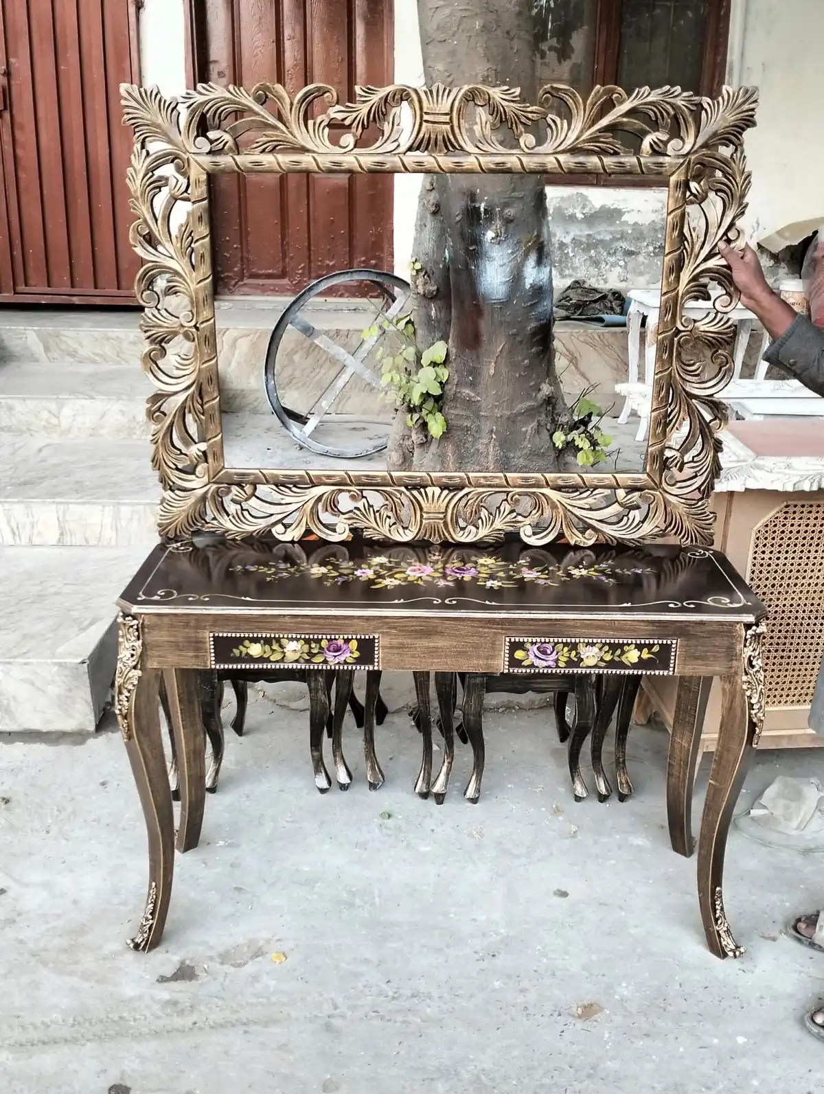 wooden consool