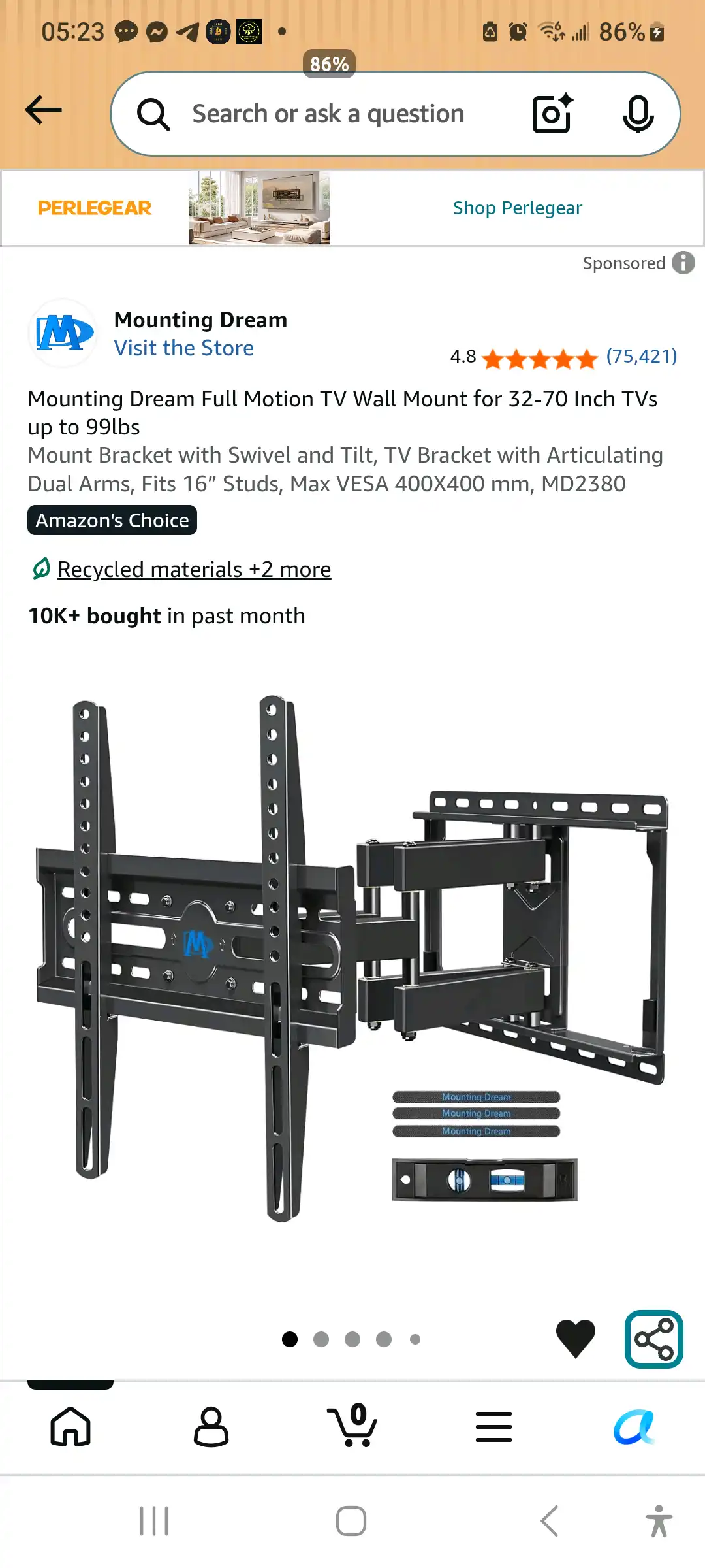 TV wall holder stand