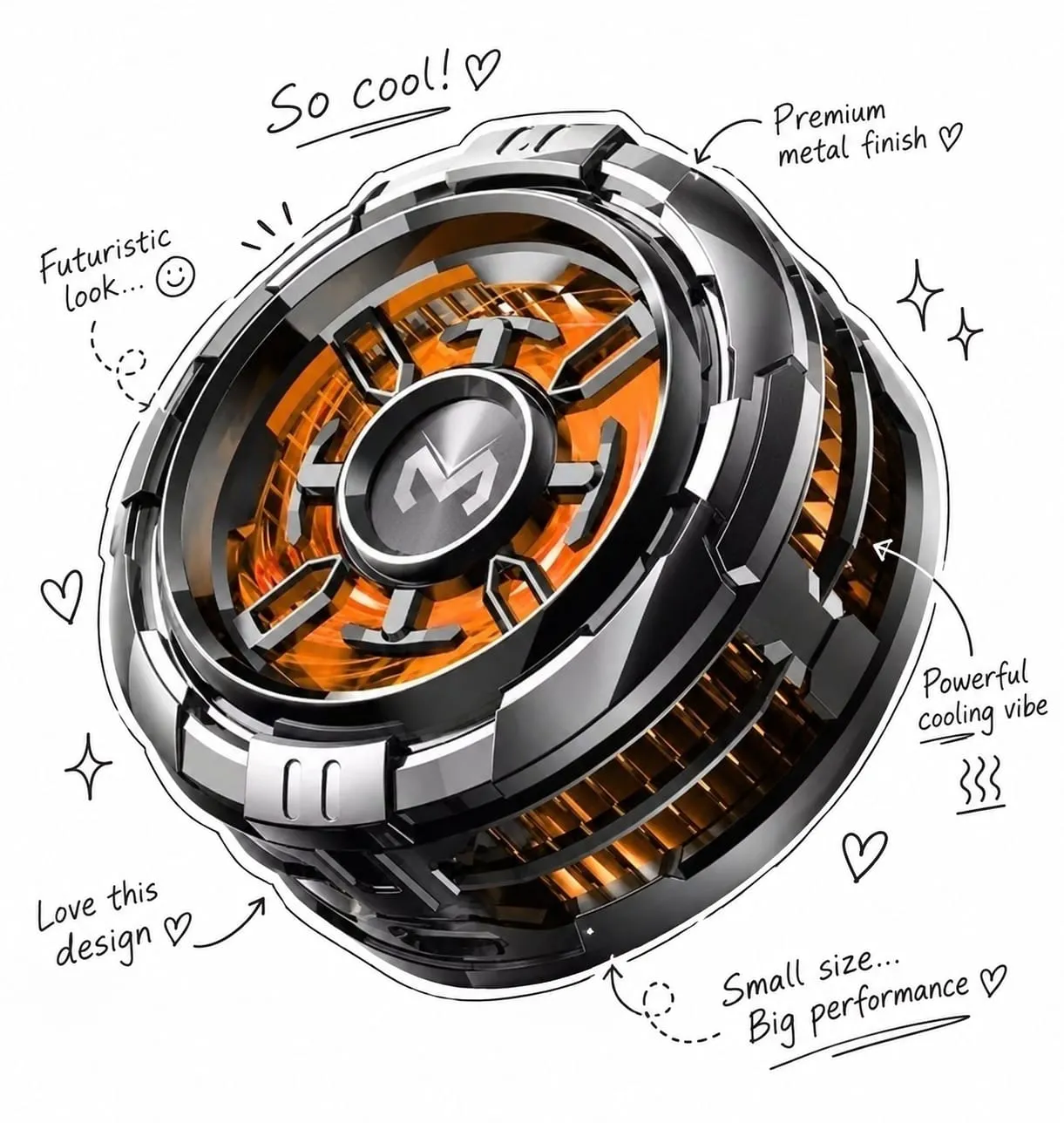 <h3>Powerful Magnetic Phone Cooling Fan</h3>