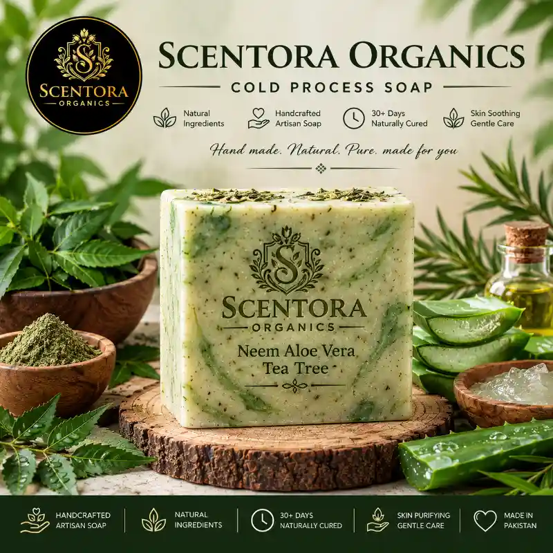 Neem alovera tea tree Cold process Hand made artisan soap