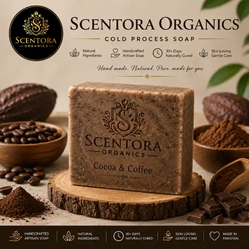 Cocoa Coffee cold process Hand made artisan soap