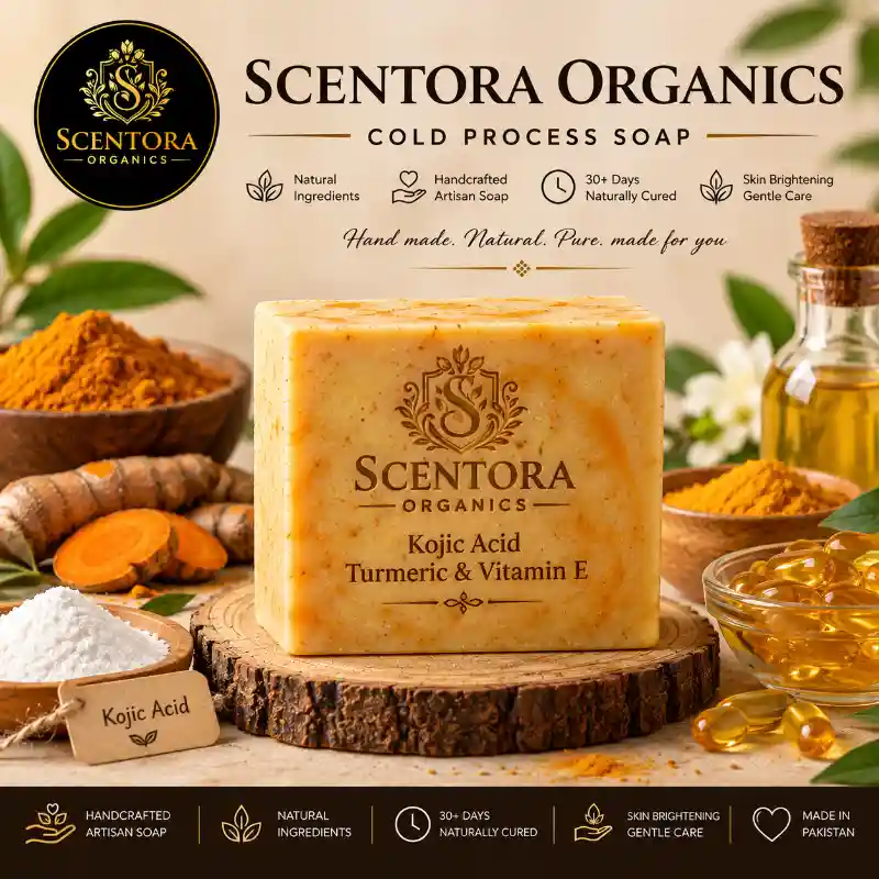 Kojic acid trumeric vitamin e Cold process Hand made artisan soap