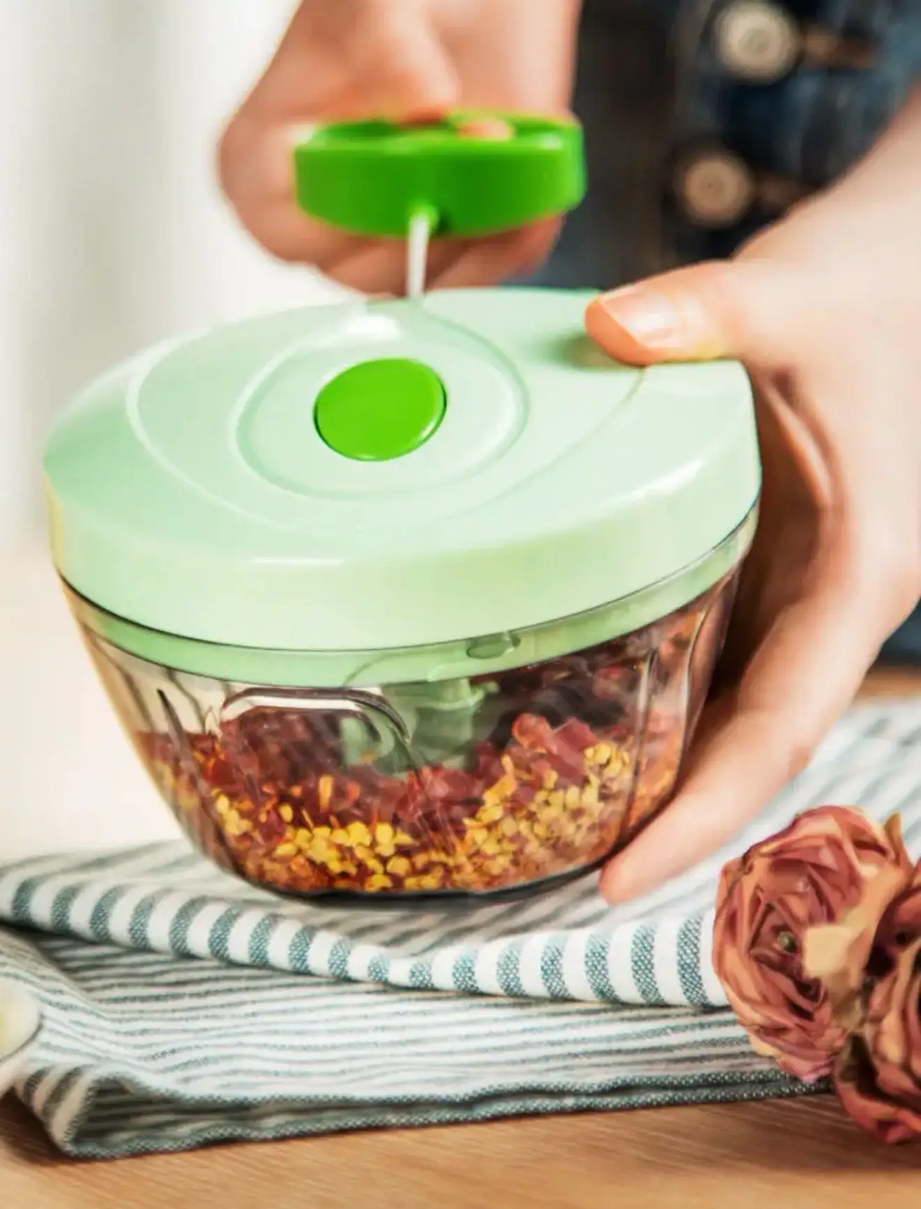 Manual Food Chopper ABS Plastic Kitchen Tool