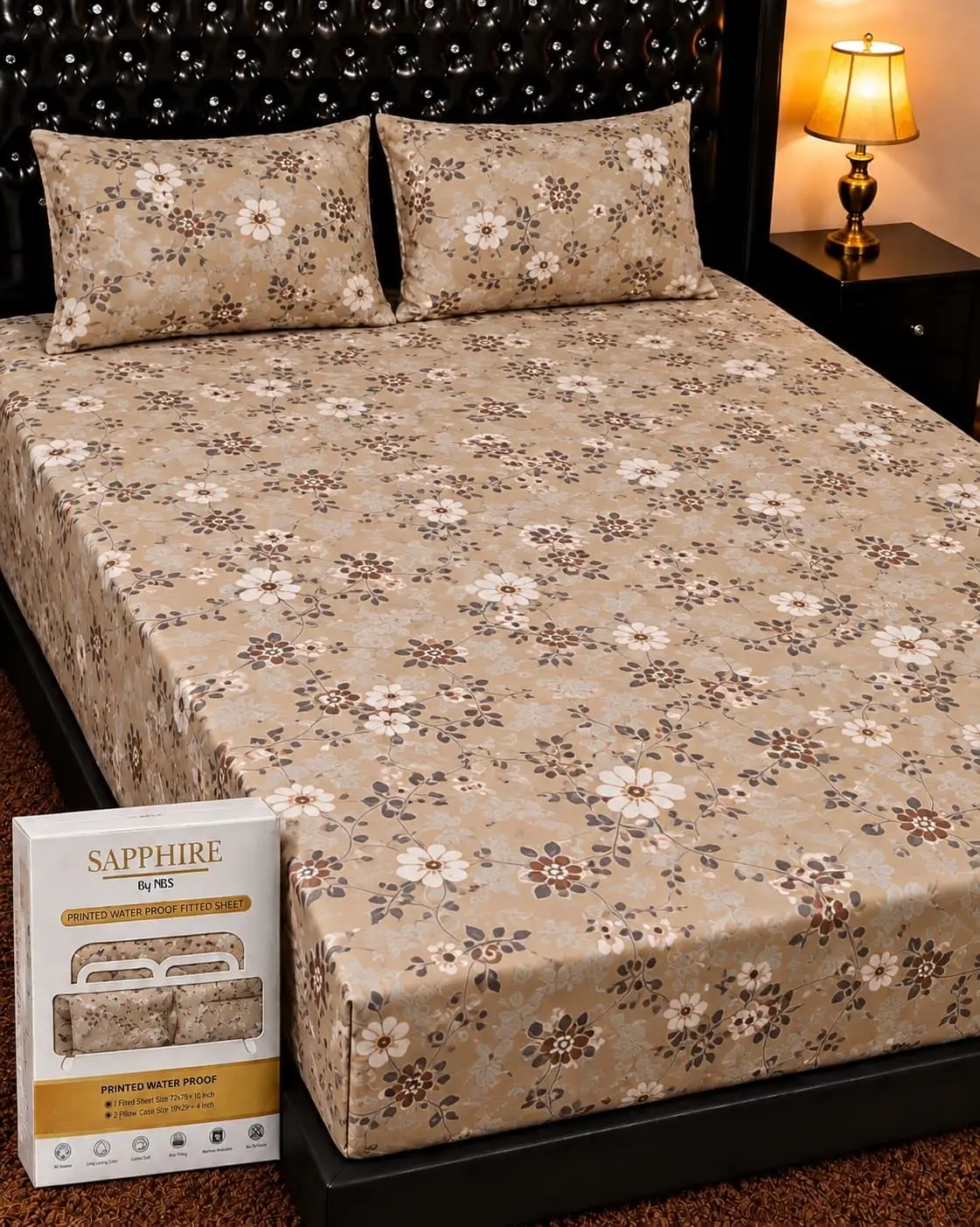 Printed waterproof 💯 Mattress cover with pillowcovers😍
