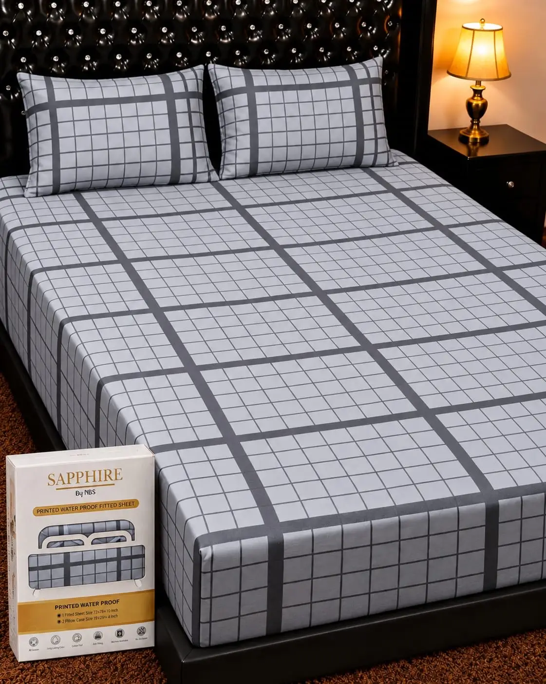 Printed waterproof 💯 Mattress cover with pillow covers😍