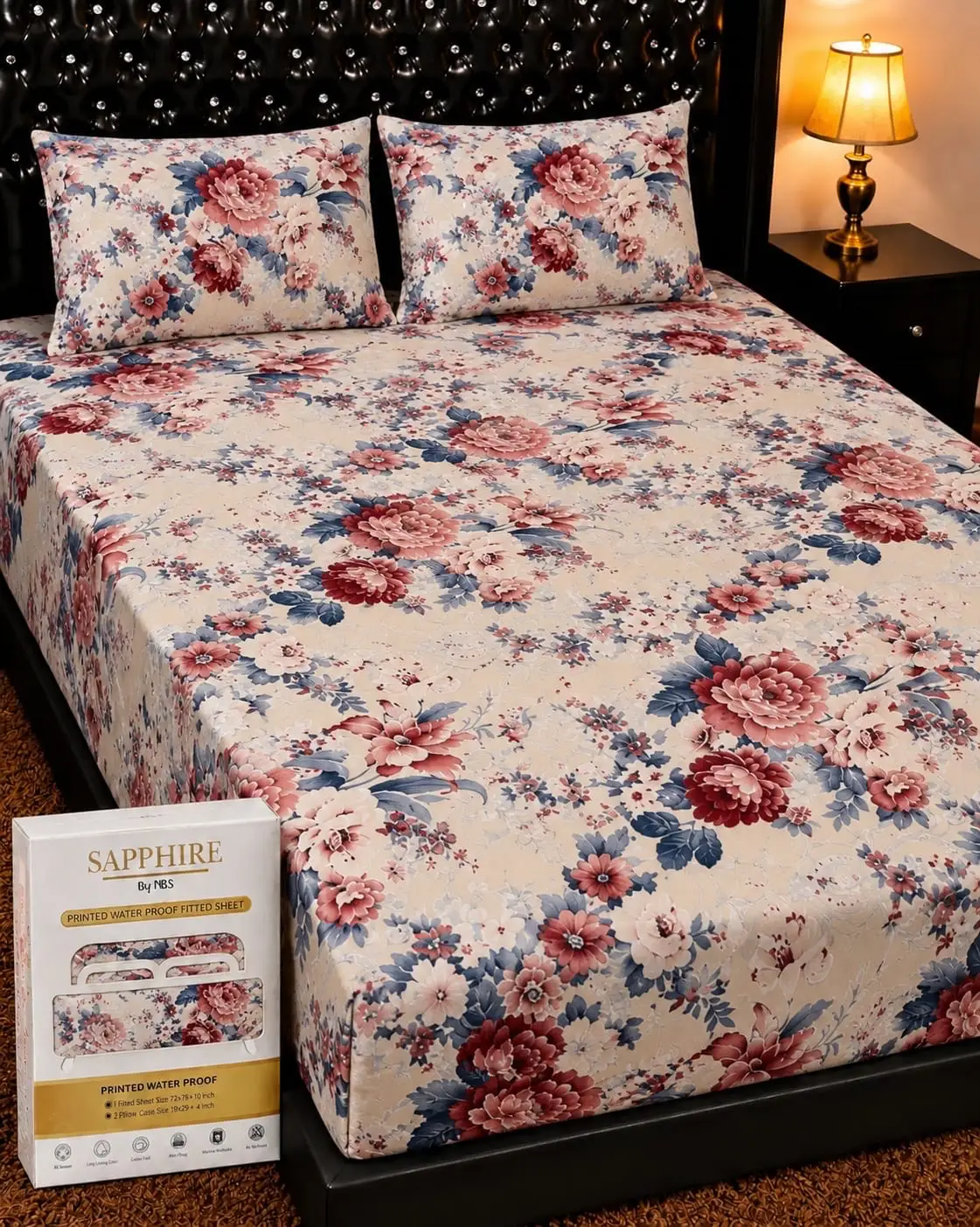 Printed waterproof 💯 Mattress cover with Pillow Covers😍