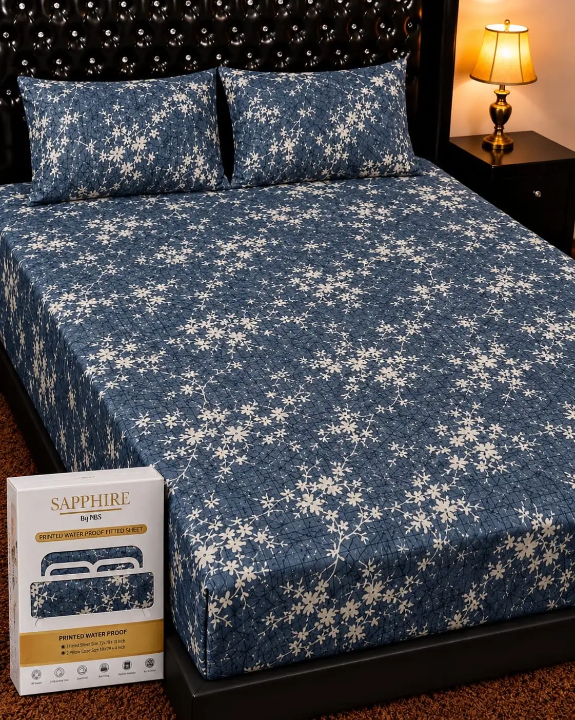 printed waterproof 💯 Mattress cover with pillow covers 😍