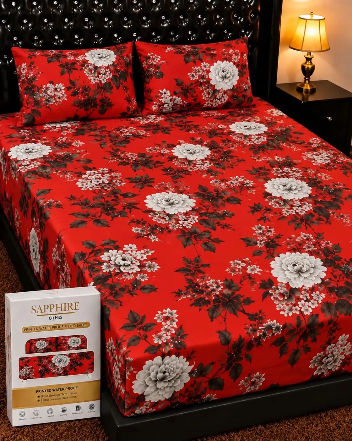 Printed Waterproof 💯 Mattress Covers with pillow Covers😍