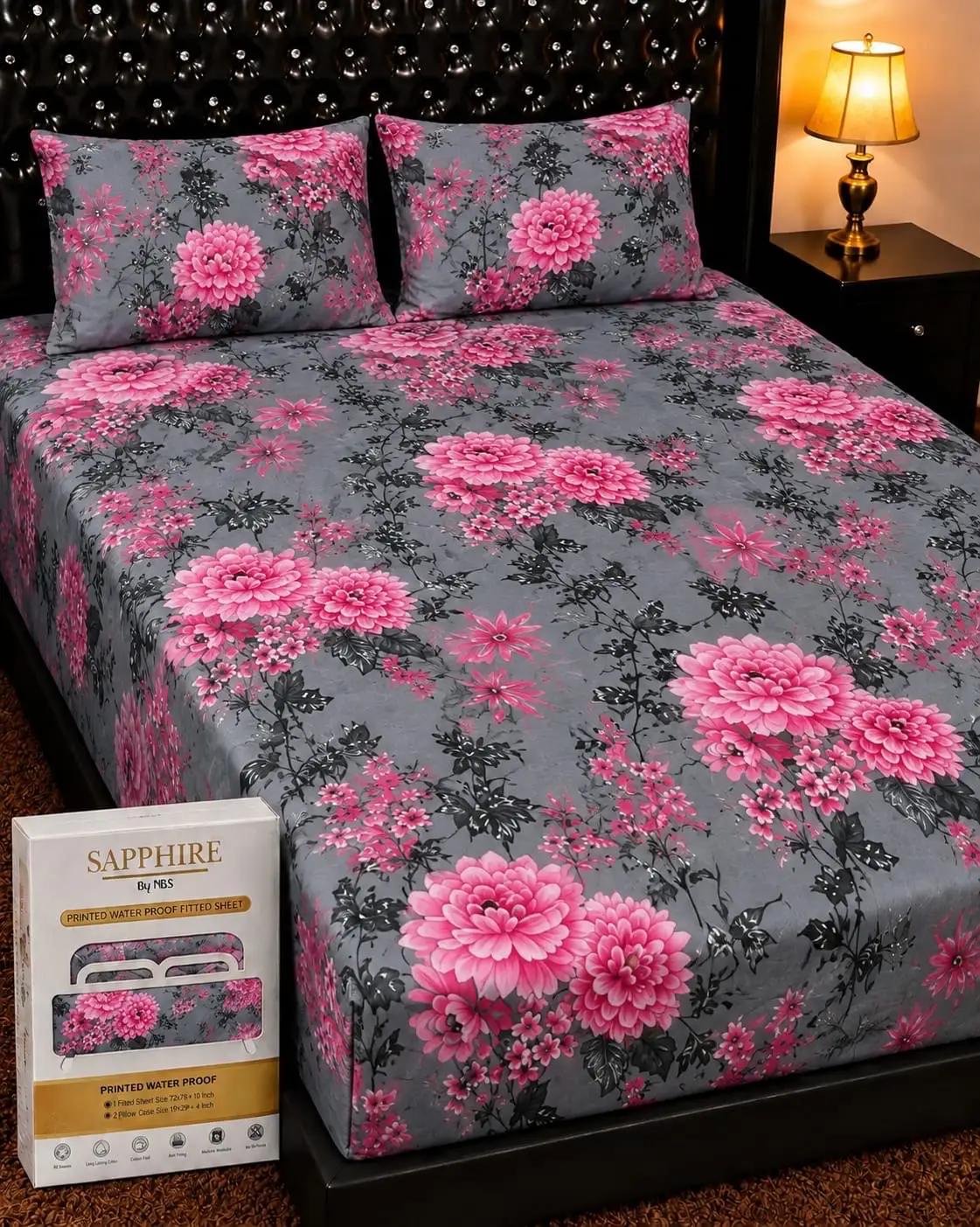 Printed waterproof 💯 Mattress cover with pillow covers😍